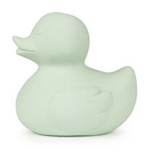 Cargar imagen en el visor de la galería, Mordedor y juguete de baño ecológico pato verde mint - Monochrome Mint
