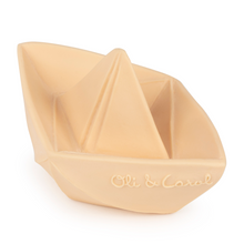 Cargar imagen en el visor de la galería, Mordedor y juguete de baño ecológico barco nude - Origami Boat Nude
