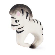 Cargar imagen en el visor de la galería, Mordedor y juguete de baño ecológico zebra- Zoe the Zebra
