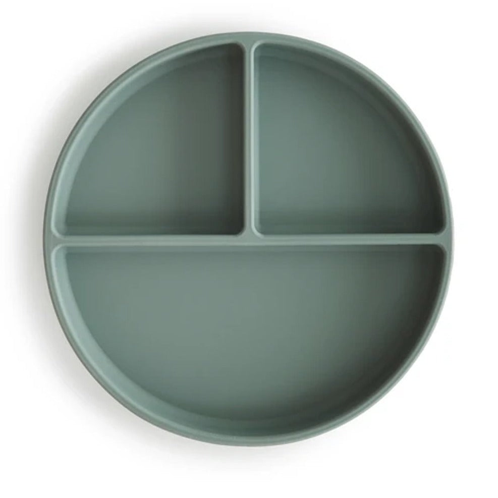 Plato compartimentos silicona - Verde menta